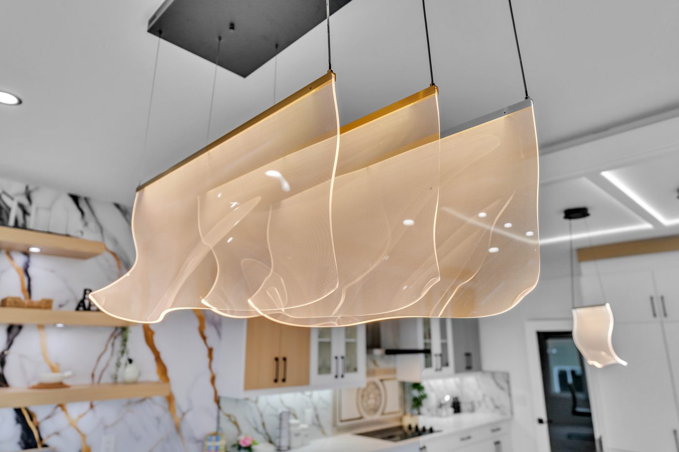 Kitchen pendant lighting detail